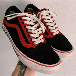 Red & Black Custom Vans